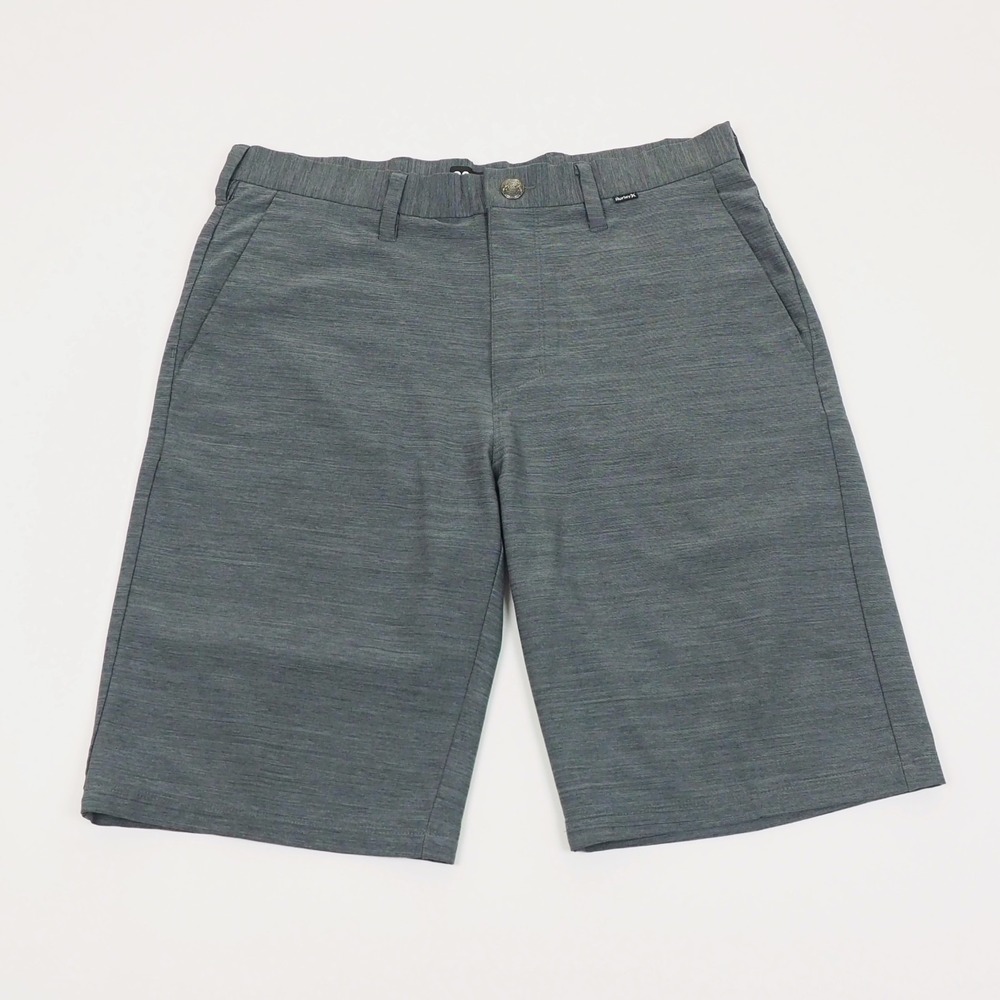 Hurley Nike Dri-Fit Cutback Chino Shorts Mens 32 Heather Gray Walk Golf Casual